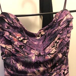 Strapless Purple Midi Party Dress | Guess